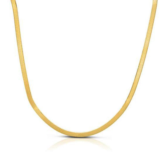 1.5mm 14k Yellow Gold Super Flex Herringbone Chain - Zavaldi